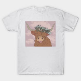 boho highland cow T-Shirt